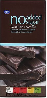Boots, 2041[^]10010967 No Added Sugar Swiss Plain Chocolate