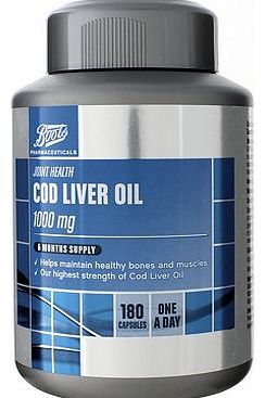 Boots Cod Liver Oil 1000 mg 6 Months Supply 180