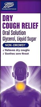 Boots Pharmaceuticals, 2041[^]10016021 Boots Dry Cough Relief Oral Solution - 150ml