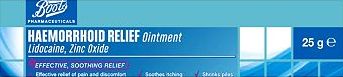 Boots Pharmaceuticals, 2041[^]10017446 Boots Haemorrhoid Relief Ointment - 25g 10017446