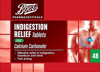 Boots Pharmaceuticals, 2041[^]10041262 Boots Indigestion Relief Tablets Fruit - 48