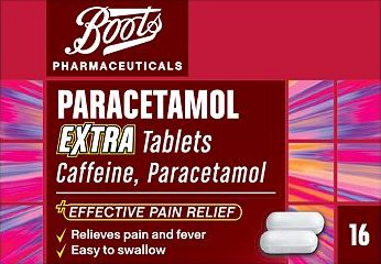 Boots Pharmaceuticals, 2041[^]10041265 Boots Paracetamol Extra (Caffeine, Paracetamol)