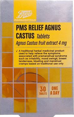 Boots Pharmaceuticals, 2041[^]10076718 PMS Relief Agnus Castus Fruit Extract Tablets -