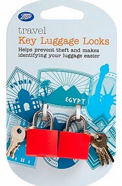 Boots Travel Colourful Luggage Locks with Keys