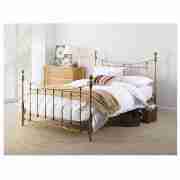 Double Bed, Brass Effect & Sealy Mattress