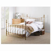 Double Metal Bed Frame, Brass &