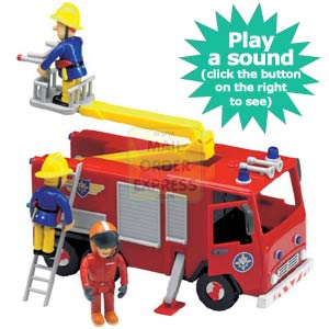 Born To Play Fireman Sam Friction Action Jupiter With Sound and Figures
