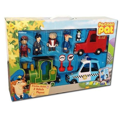 Born To Play Postman Pat Friction Action 3 Vehicle Playset