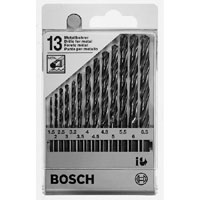 Bosch 10 Piece Plastic Box Metal Drill Bits - Hss-G