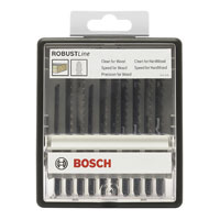 Bosch 10 Piece Wood Jigsaw Blade Set in Robust Line Case