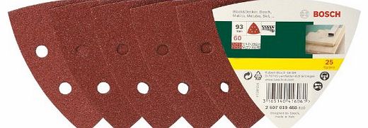 Bosch Accessories 2607019489 25-Piece Sanding Sheet Set for Delta Sanders Grit 60