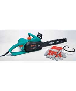 Bosch AKE 40 Chainsaw with Gloves and Goggles
