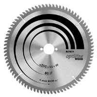 Bosch Circular Saw Blade For Mitre Cuts Optiline Wood 216 x 30 x 2.8 60 Z