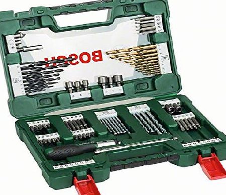 Bosch Drill and Screwdriver Bit Set with Ratchet Screwdriver and Magnetic Stick, 91 Pieces