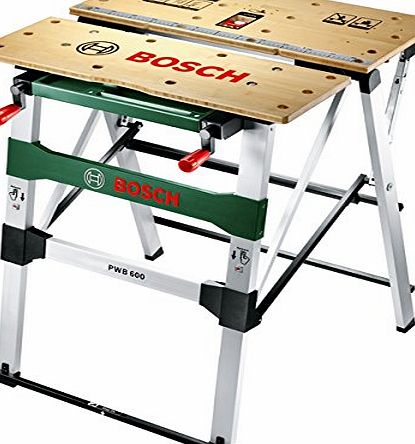 Bosch PWB 600 Workbench Bamboo Surface with Clamping Dogs