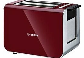 Bosch TAT86104GB Styline 2 Slice Toaster in Red