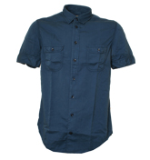 Dark Blue Short Sleeve Shirt (Eugenio)
