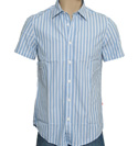 Hugo Boss Blue Stripe Short Sleeve Shirt (Capsule 3)