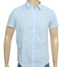 Hugo Boss Blue Stripe Short Sleeve Shirt (Casse)