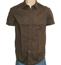 Boss Hugo Boss Brown Short Sleeve Shirt (Capsule 3)