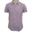 Boss Hugo Boss Brown Stripe Short Sleeve Shirt (Capsule E1)