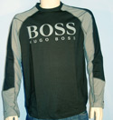 Boss Mens Black & Dark Grey Long Sleeve T-Shirt (Green Label)