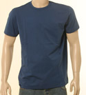 Boss Mens Mid Blue Round Neck Short Sleeve T-Shirt - Orange Label