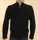 Boss Mens Navy with White Stitching Full Zip Sweater - Black Label