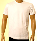 Mens White Round Neck Short Sleeve T-Shirt - Orange Label