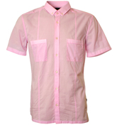 Boss Pink Check Short Sleeve Shirt (Piers)