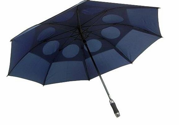 Weather Me 60-inch (153cm) Double Canopy Super Windproof Automatic Golf Umbrella (Dark Blue)
