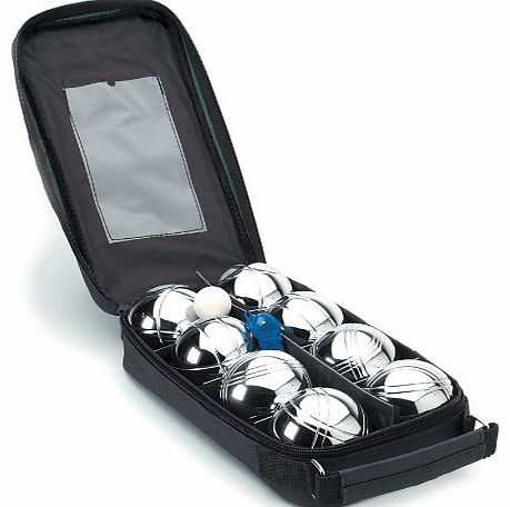 Boules Unisex Set of 8 Boules - Black/Silver