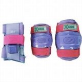 Bouncy Happy People Pink Lilac Knee Elbow And Wrist Pads