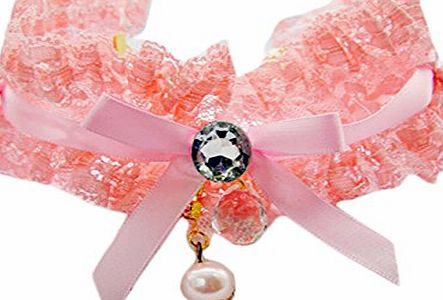 boutique1583 New Pet Accessories Bud Silk Pendant Pearl Necklace Collar