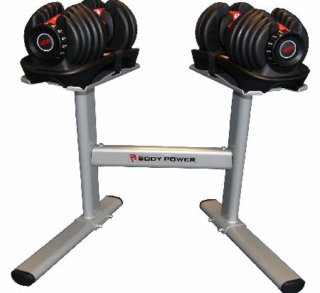 2-24Kg SelectTech Dumbbells  Bodypower Stand