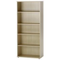 Ergonomic 5 Shelf Bookcase - Maple 81.1W x