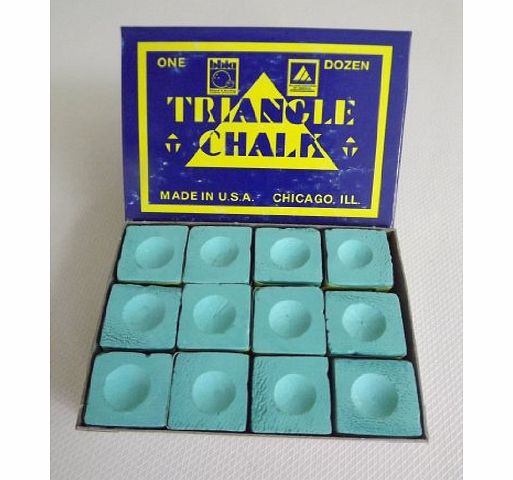 Box of 12 Green Triangle Chalks, 12 pcs of Triangle Chalk