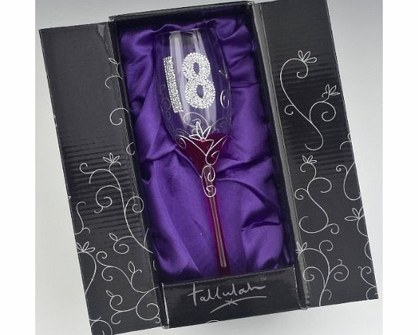 Personalised Boxer 18 18th Birthday Traditional Glitz Champagne Flute in Gift Box Add Your Own Message