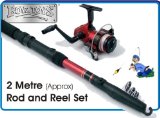 Boyz Toys Gone Fishing RY126, 2 Metre (approx) Rod and Reel Set, 00126