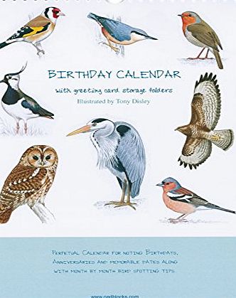 BP BIRTHDAY CALENDAR - British Birds Design - Perpetual Calendar for noting Birthdays, Anniversaries amp; Memorable Dates