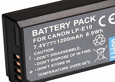 BPS High Power LP-E10 LPE10 LP E10 Battery For Canon EOS 1100D,E0S 1200D,Kiss X70,Kiss X50,EOS Rebel T5,EOS Rebel T3, DSLR Cameras Battery