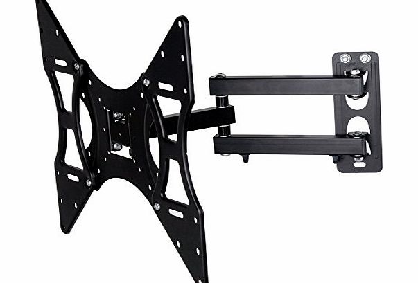 TV Wall Mount Bracket - New Tilt amp; Swivle Slim Line Design With Cantilever Feature For 26 - 55 inch TV Screens, Fits TFT LED LCD Plasma Monitor, Max VESA 400mm x 400mm