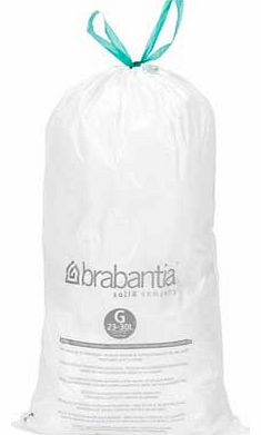 Brabantia 30 Litre Trio Bin Liner Pack - White