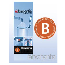 Brabantia Size B Waste-Bin Liners 5L (x20 Bags)