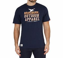 Navy and orange pure cotton printed top