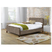 Fabric Double Bed Khaki with Rest Assured
