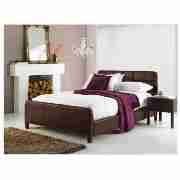 Brando King Leather Bed, Chocolate