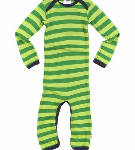 Brands 4 Kids Stripy Romper Thermals - Green