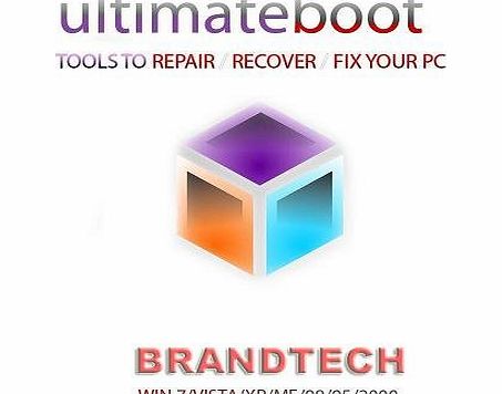 BrandTech Ultimate Boot CD / Disc Ultimate Repair Recovery Fix DOS Windows 7 XP Vista 98 95 New 2011 Disk