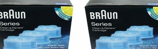 Braun Clean amp; Renew Shaver Cleaning Refill Cartridges (2 Boxes - 6 Refills)